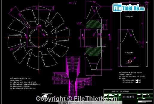 Bản vẽ,Bản vẽ autocad,dao phay đĩa modul,bản vẽ cơ khí